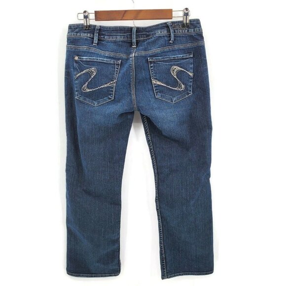 Silver Santorini Jeans Womens Size 30 Straight Leg Low‎ Rise Dark Wash 32 X 26 - Picture 2 of 10